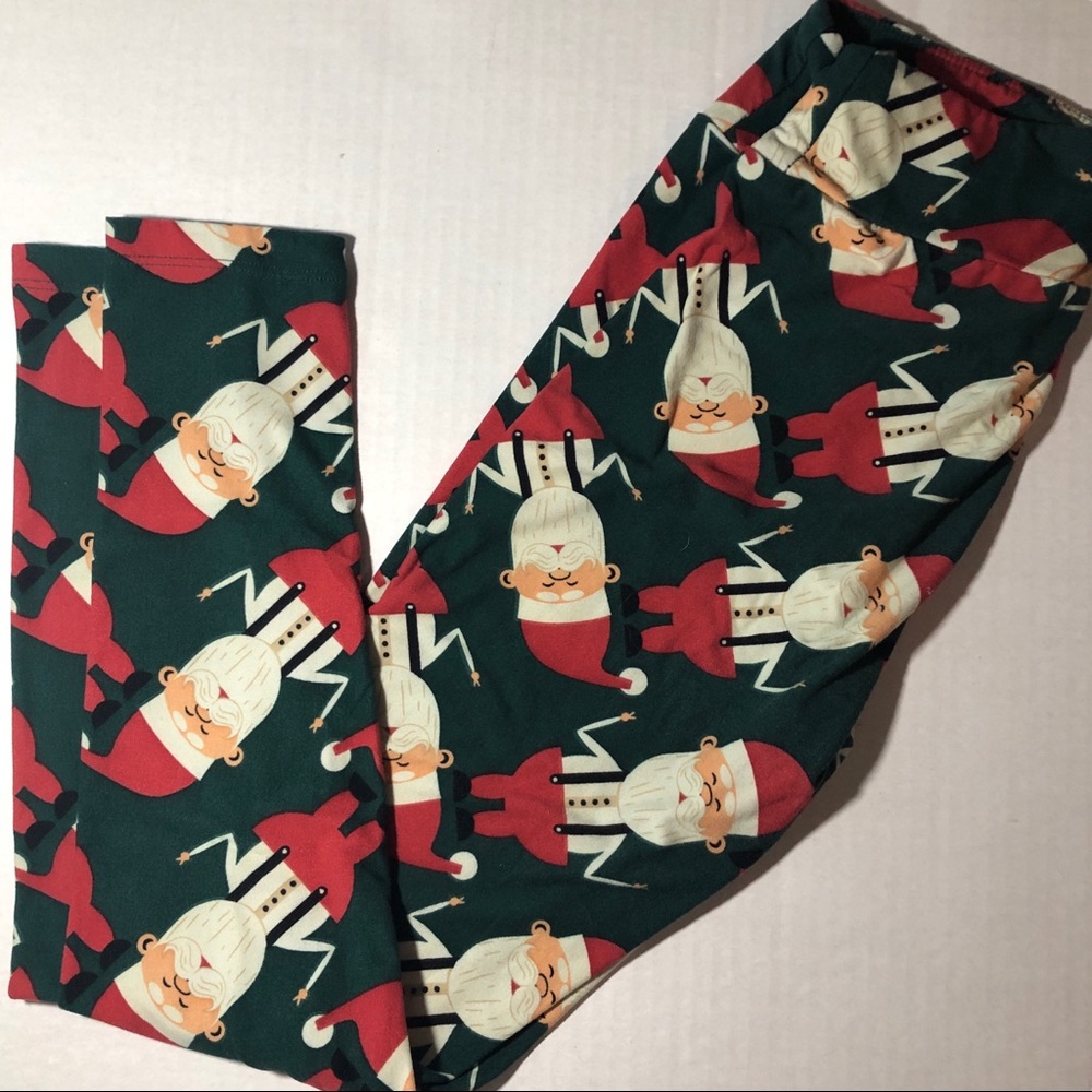 LuLaRoe Hipster Santa OS Christmas Leggings